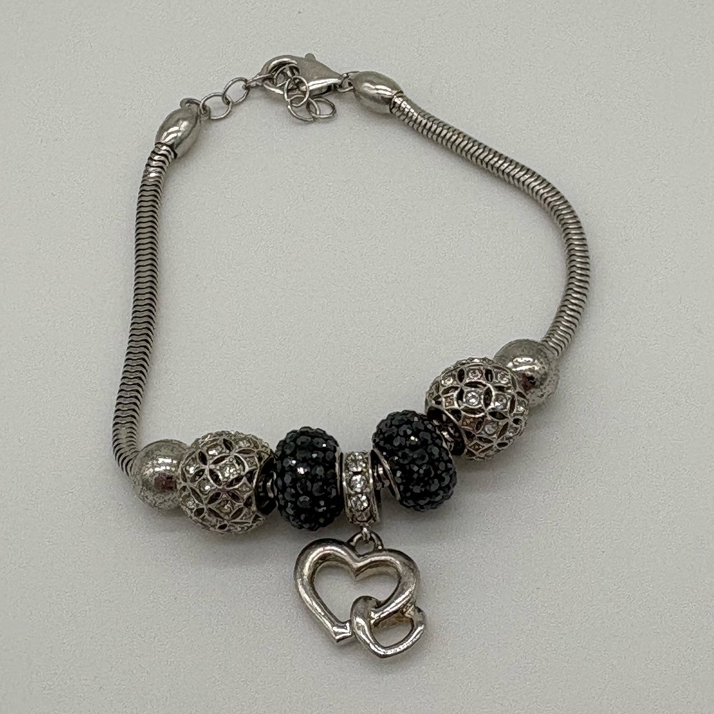 Fiora Sterling silver Bracelet with Swarovski charms
